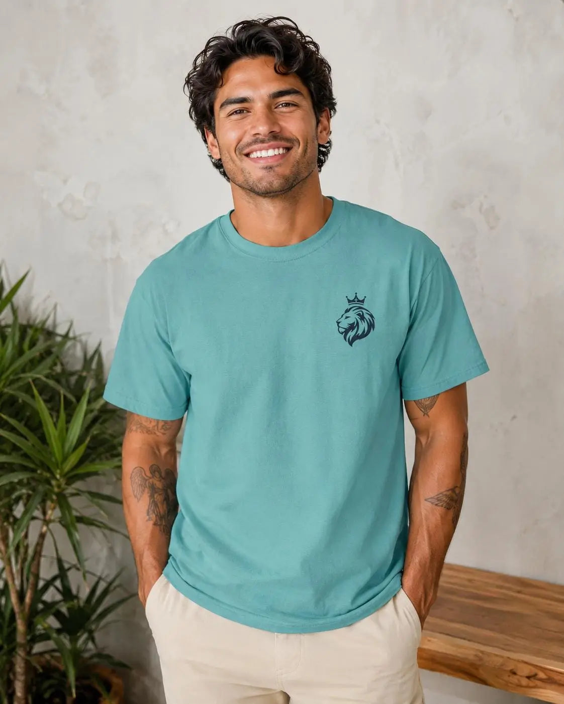 Christian Comfort Colors 1717 Tee | Lion of Judah Faith T-Shirt | Mens Church Shirt | Christian faith tee | Trendy Jesus Apparel