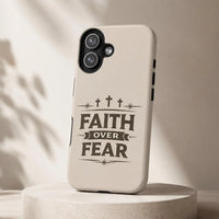 Faith Over Fear phone case | Christian typography iPhone case