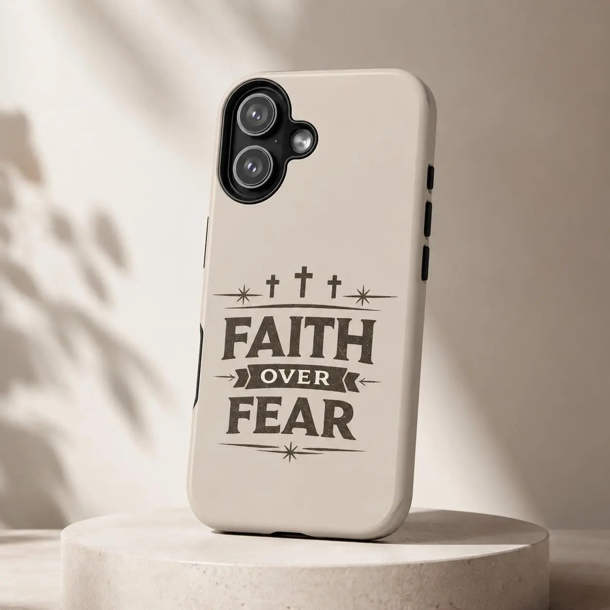 Faith Over Fear phone case | Christian typography iPhone case