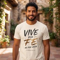 Spanish Christian Shirt | Vive Por Fe No Por Vista Tee | Spanish Faith Based T-Shirt | Spanish Comfort Colors Christian Tee