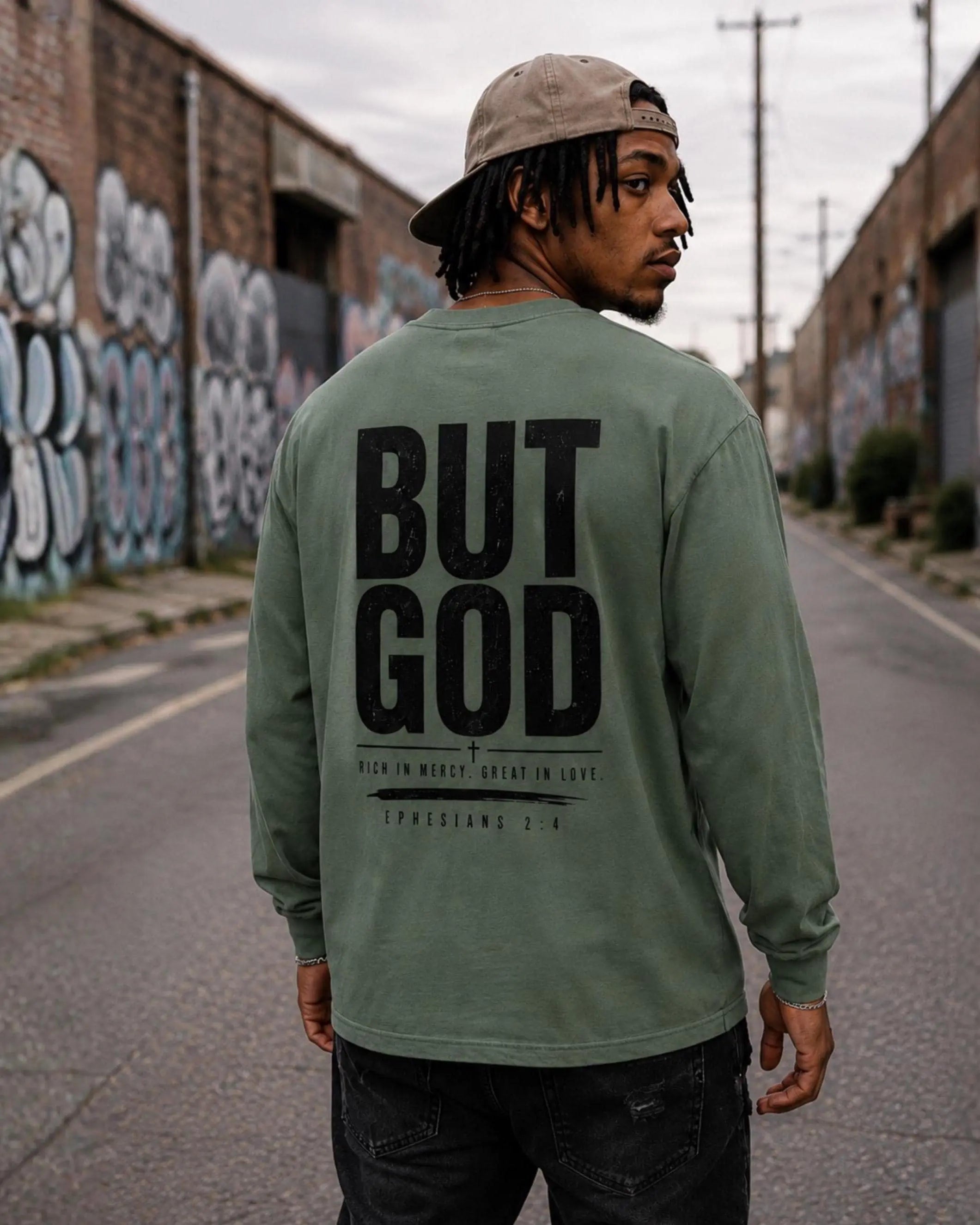 But God Long Sleeve Shirt, Trendy Christian Tee, Christian Streetwear, Faith Based Shirt, Religious Gift for Men, Christian Faith Apparel