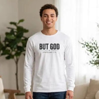 But God Long Sleeve Shirt, Trendy Christian Tee, Christian Streetwear, Faith Based Shirt, Religious Gift for Men, Christian Faith Apparel