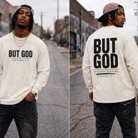 But God Long Sleeve Shirt, Trendy Christian Tee, Christian Streetwear, Faith Based Shirt, Religious Gift for Men, Christian Faith Apparel