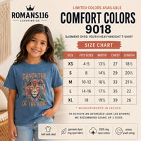 Daughter of the King Lion Floral Youth Tee | Christian Faith Kids Shirt | Christian Kids T-Shirt | Christian Kids Gift