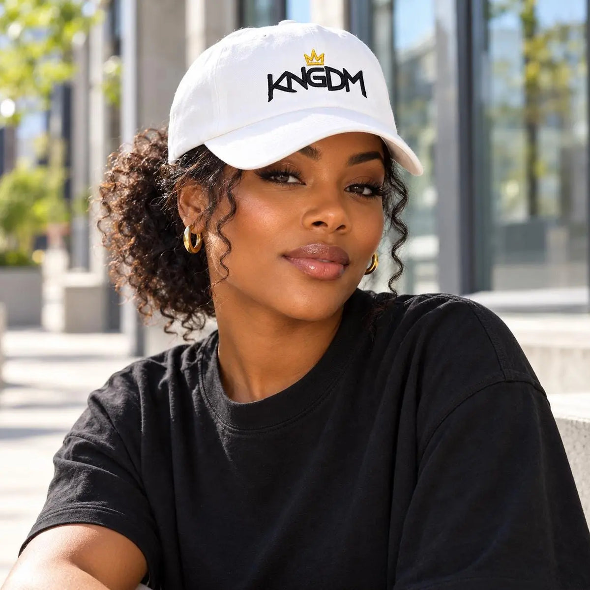 Kingdom Crown Logo Christian Cap | KINGDM Christian Hat | Embroidered Christian Apparel | Kingdom of God Gift for Men and Women