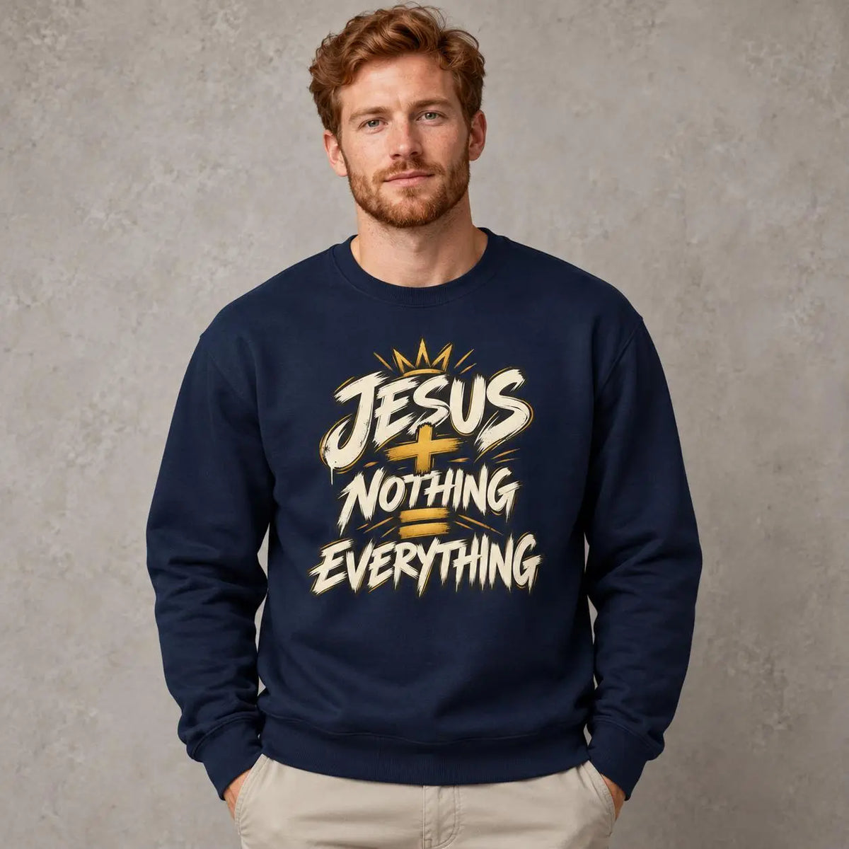 Jesus Is Everything Crewneck | Christian Faith Graphic Sweatshirt | Christian Crewneck Sweatshirt | Faith Gift for Men