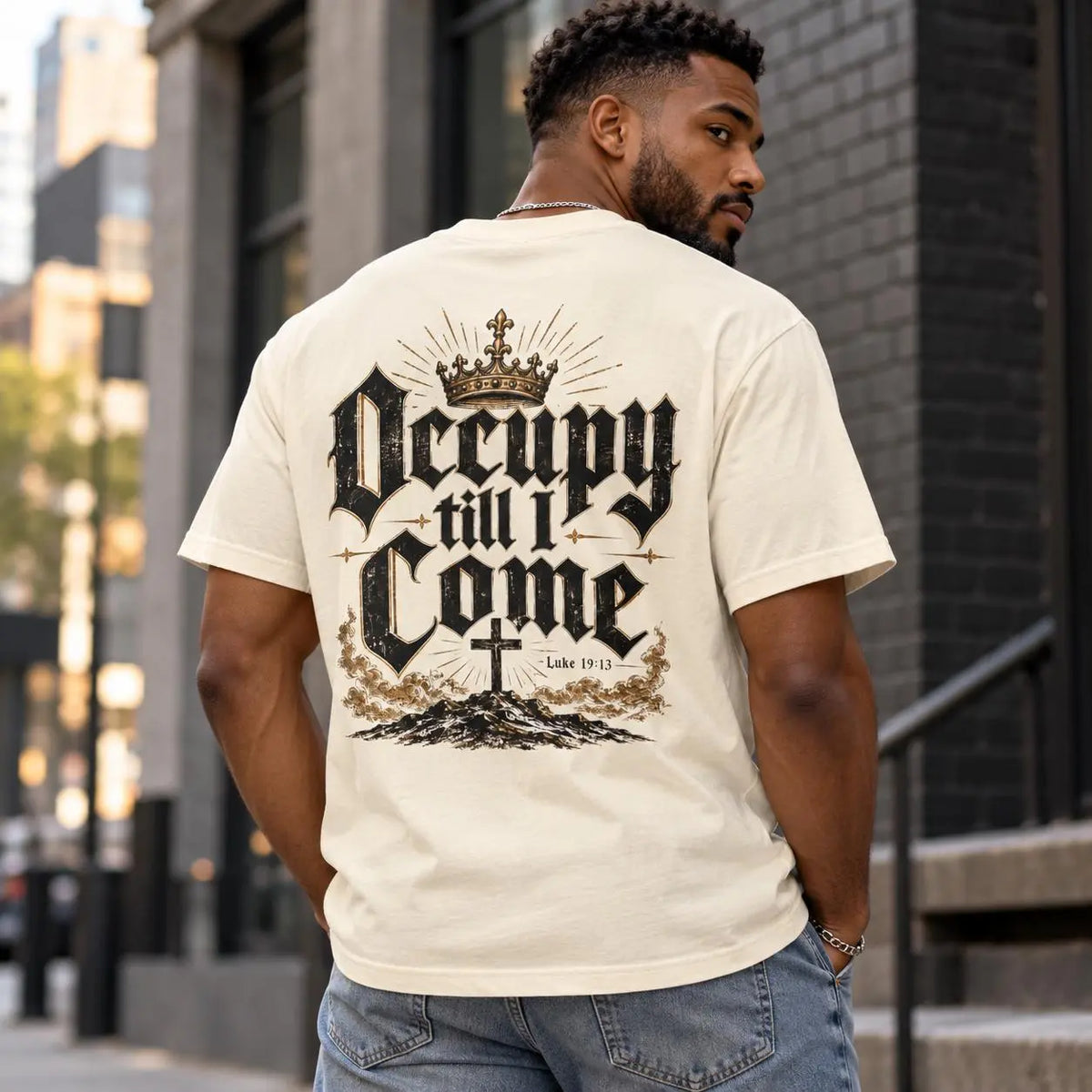 Occupy Till I Come Christian Shirt, Luke 19:13 Bible Verse Tee, Lion of Judah Comfort Colors T-Shirt, Christian Gift for Men
