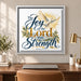 Joy of the Lord Scripture Wall Art, Framed Canvas Wall Art, Faith Inspired Home Decor, Religious Wall Art, Bible Verse Decor, Christian Gift