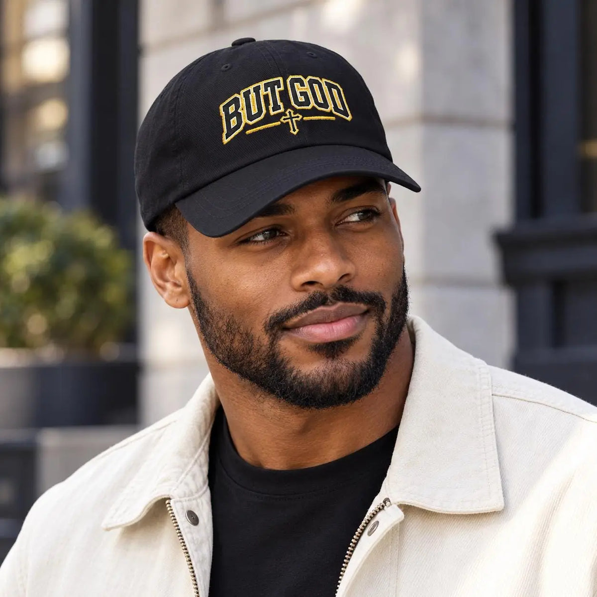 But God Christian Hat, Embroidered Cross Baseball Cap For Men, Faith Apparel, Christian Baseball Hat