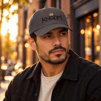 Kingdom Crown Logo Christian Cap | KINGDM Christian Hat | Embroidered Christian Apparel | Kingdom of God Gift for Men and Women