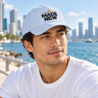 Made New Christian Hat, Embroidered Cross Dad Cap, Christian Baseball Cap, Faith Gift for Men and Women, Christian faith hat