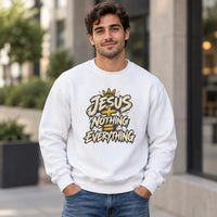 Jesus Is Everything Crewneck | Christian Faith Graphic Sweatshirt | Christian Crewneck Sweatshirt | Faith Gift for Men