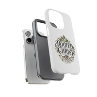 Rooted in Christ Phone Case, Colossians 2:7 Christian Case, iPhone Samsung Galaxy Google Pixel Cover, Faith Gift