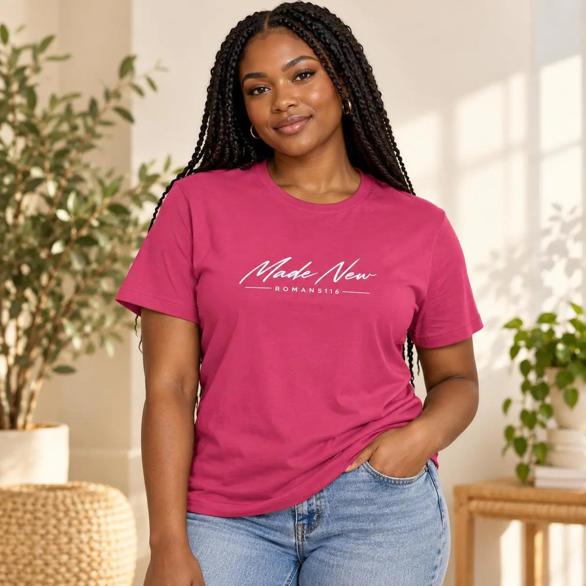 Made New Christian Shirt, Women's Bible Verse Tee, Cute Church Top, Trendy Faith Tee, Christian Gift for Her