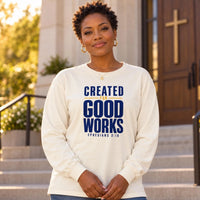Created for Good Works Shirt, Comfort Colors Christian Long Sleeve Tee, Christian Gift for Women, Faith Based Women's Apparel