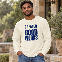 Created for Good Works Shirt, Comfort Colors Christian Long Sleeve Tee, Christian Gift for Men, Faith Based Men's Apparel