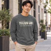 Christian Long Sleeve Shirt, Comfort Colors Christian Tee, Men’s Faith Tee, Gift for Youth Pastor, Jesus Apparel, Trendy Christian Shirt