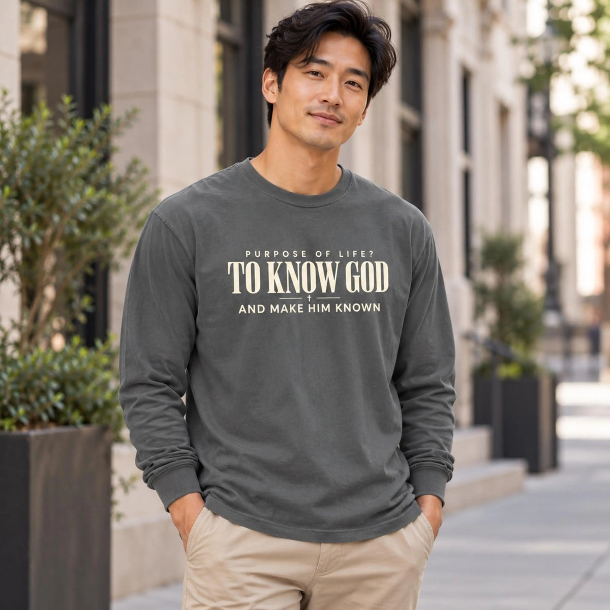 Christian Long Sleeve Shirt, Comfort Colors Christian Tee, Men’s Faith Tee, Gift for Youth Pastor, Jesus Apparel, Trendy Christian Shirt