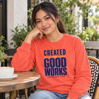 Created for Good Works Shirt, Comfort Colors Christian Long Sleeve Tee, Christian Gift for Women, Faith Based Women's Apparel