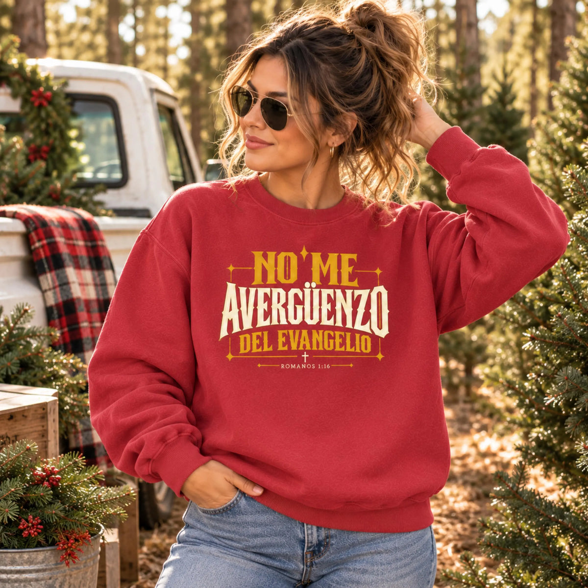Spanish Christian Faith Sweatshirt, No Me Averguenzo Del Evangelio,