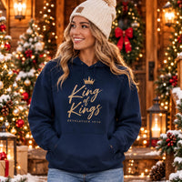 King of Kings Christian Hoodie, Jesus Faith Apparel, Religious Gift for Men & Women, Christmas Gift for Youth Pastor