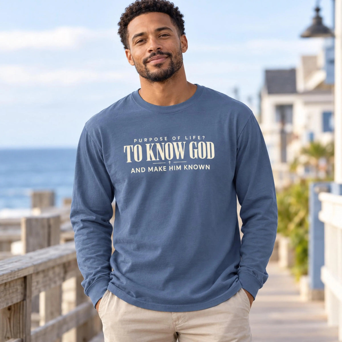 Christian Long Sleeve Shirt, Comfort Colors Christian Tee, Men’s Faith Tee, Gift for Youth Pastor, Jesus Apparel, Trendy Christian Shirt