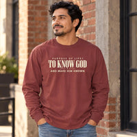 Christian Long Sleeve Shirt, Comfort Colors Christian Tee, Men’s Faith Tee, Gift for Youth Pastor, Jesus Apparel, Trendy Christian Shirt