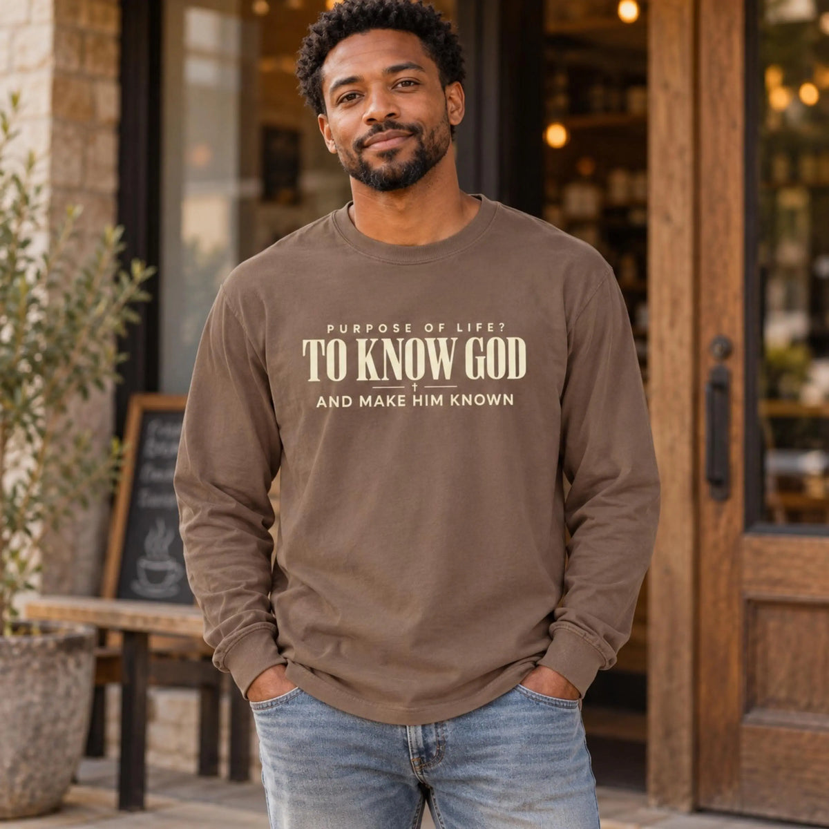 Christian Long Sleeve Shirt, Comfort Colors Christian Tee, Men’s Faith Tee, Gift for Youth Pastor, Jesus Apparel, Trendy Christian Shirt