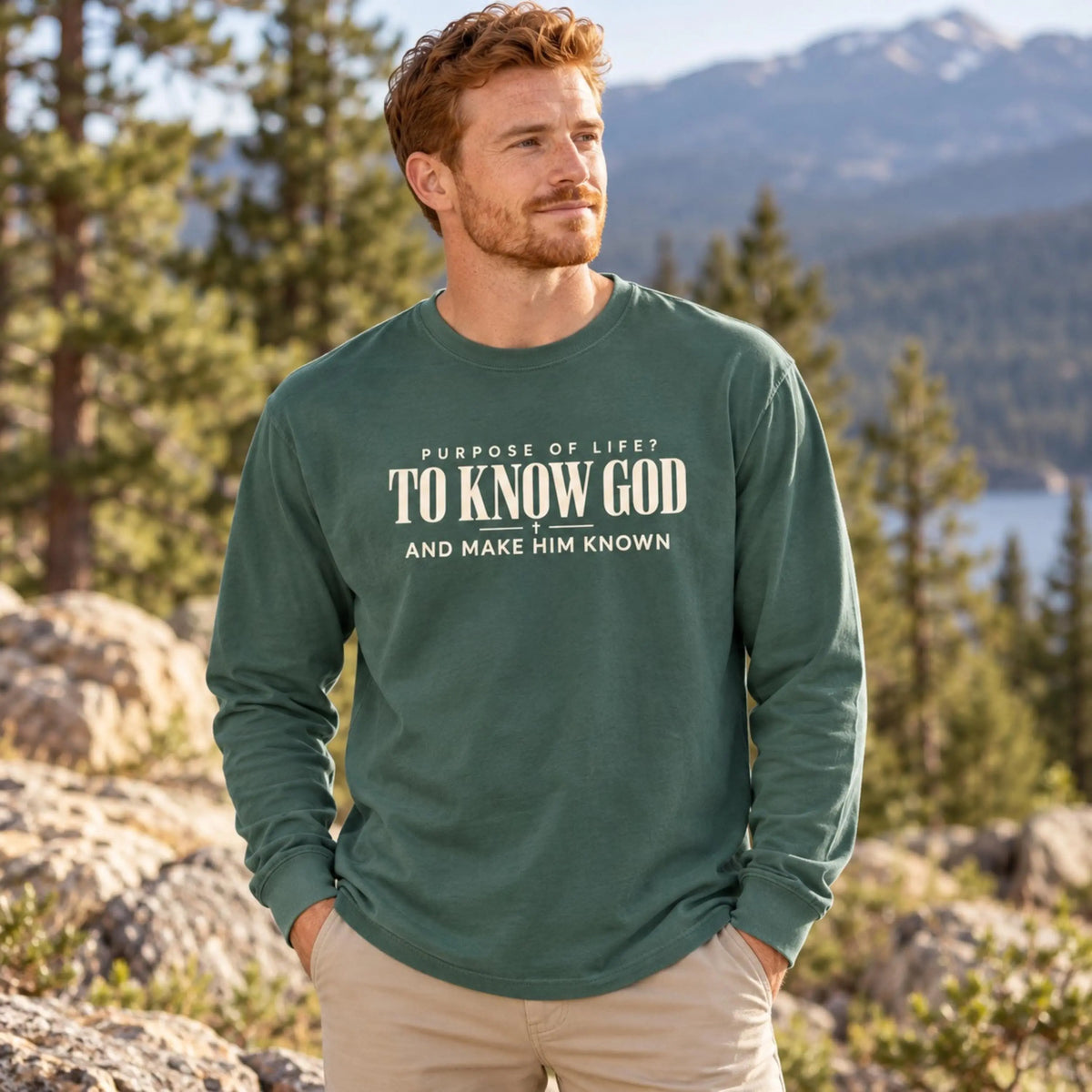 Christian Long Sleeve Shirt, Comfort Colors Christian Tee, Men’s Faith Tee, Gift for Youth Pastor, Jesus Apparel, Trendy Christian Shirt