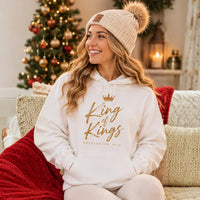 King of Kings Christian Hoodie, Jesus Faith Apparel, Religious Gift for Men & Women, Christmas Gift for Youth Pastor