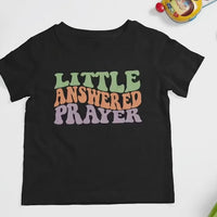 Little Answered Prayer Kids T Shirt, Christian Toddler Tee, Faith Based Kids Shirt, Retro Christian Tee, Religious Children Shirt
