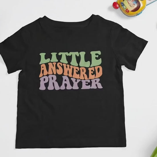 Little Answered Prayer Kids T Shirt, Christian Toddler Tee, Faith Based Kids Shirt, Retro Christian Tee, Religious Children Shirt