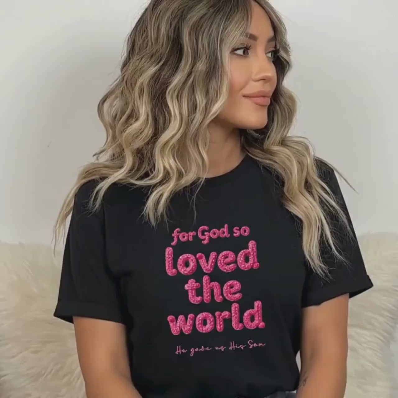 Faux Yarn Valentine Tee | Valentine Yarn Graphic Shirt | Christian Valentine