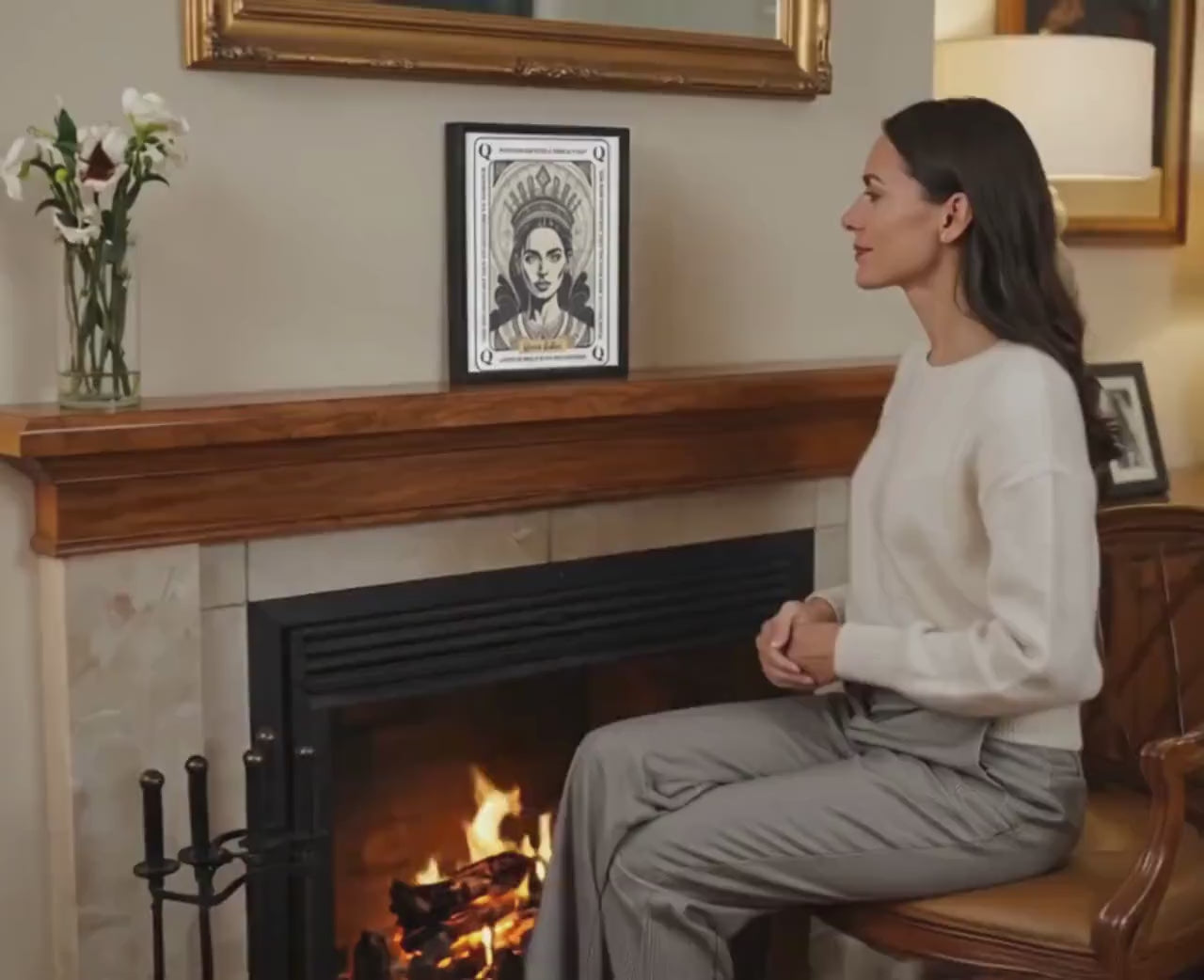 Queen Esther Framed Wall Art Print, For Such a Time as This Bible Verse, Christian Scripture Decor, Inspirational Faith Artwork