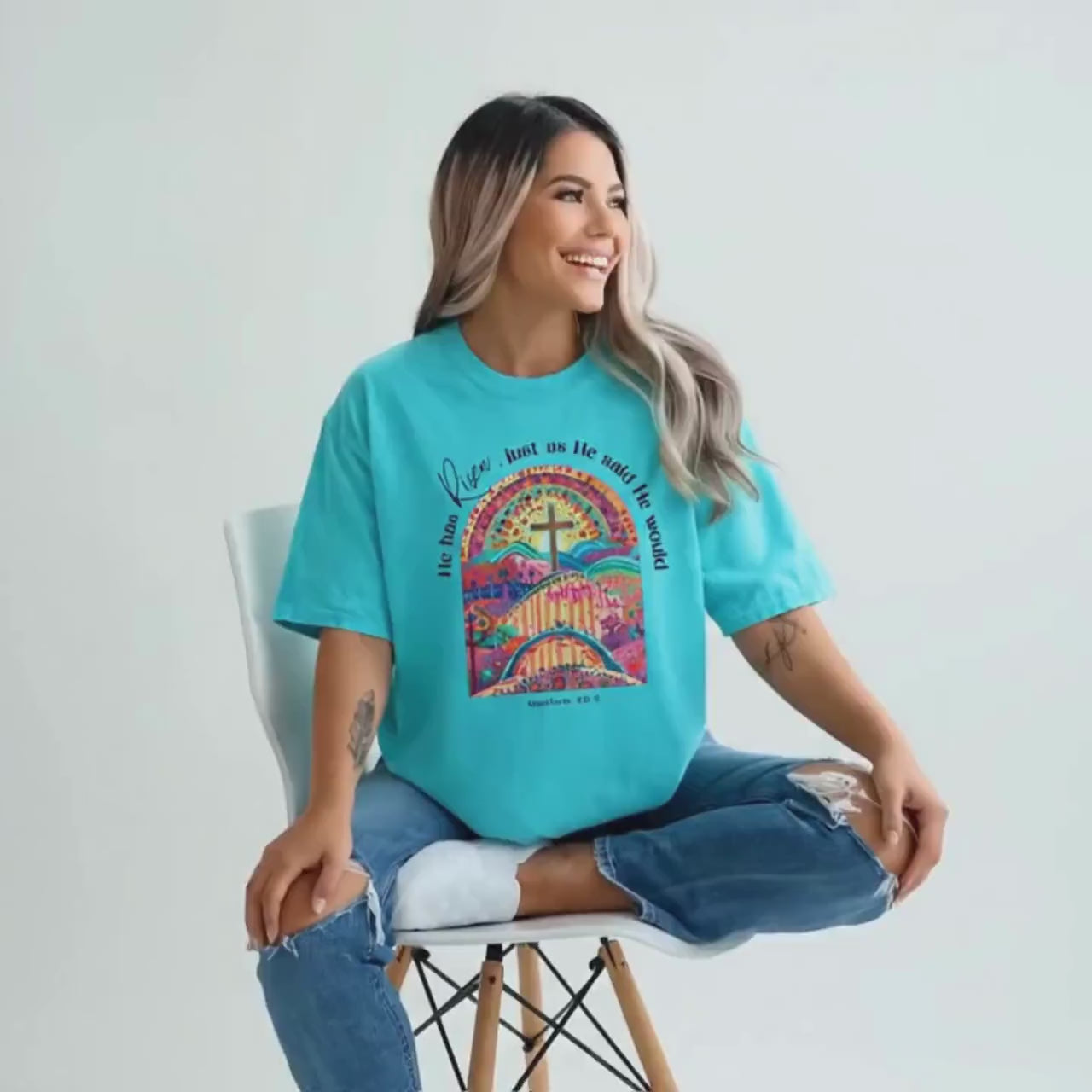 He Has Risen T-shirt | Comfort Colors Christian Shirt | Trendy Christian Faith Design | Bible Verse Tee | Christian Easter Shirt