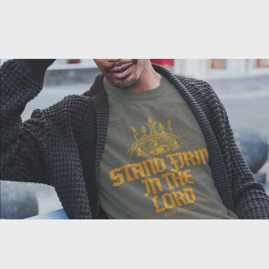 Stand Firm in the Lord Shirt – Christian Men’s Comfort Colors Tee – Bible Verse T Shirt – Faith Based Graphic Top – Religious Gift for Him