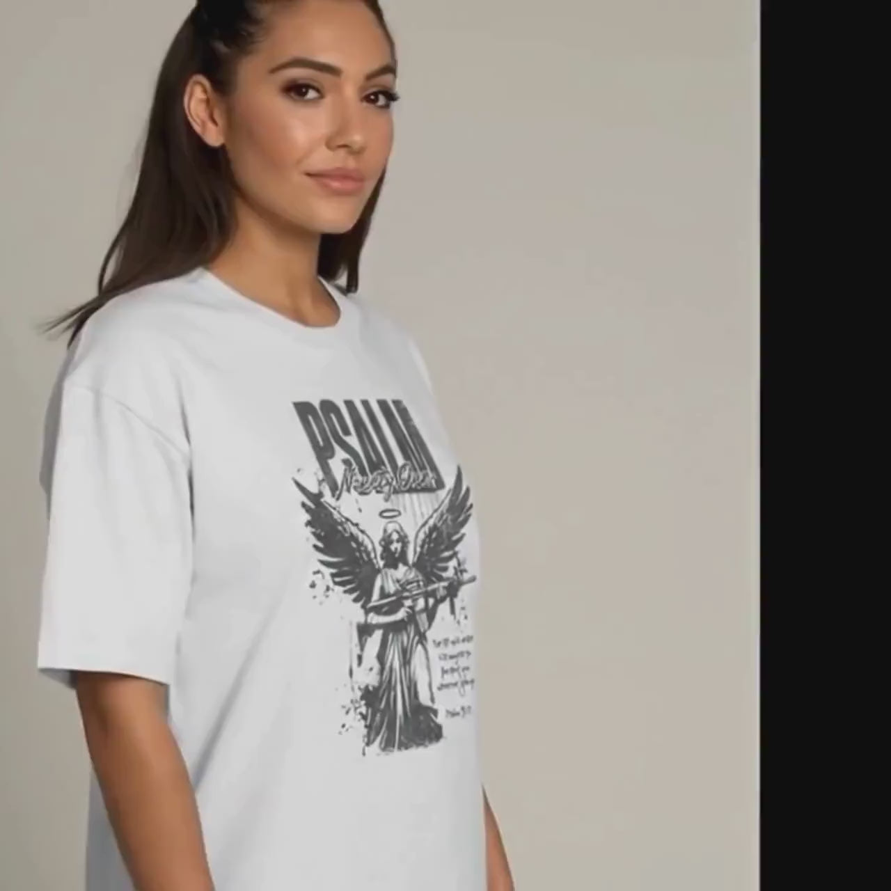 Psalm 91 Angel T Shirt, Comfort Colors Christian Tee, Faith and Strength Shirt, Warrior Angel Christian Apparel