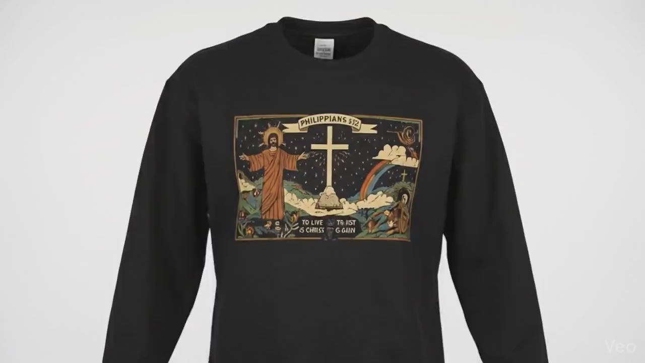 Mens Christian Sweatshirt, Christian Art Apparel, Mens Christian Gift, Jesus Sweatshirt, Bible Verse Sweatshirt