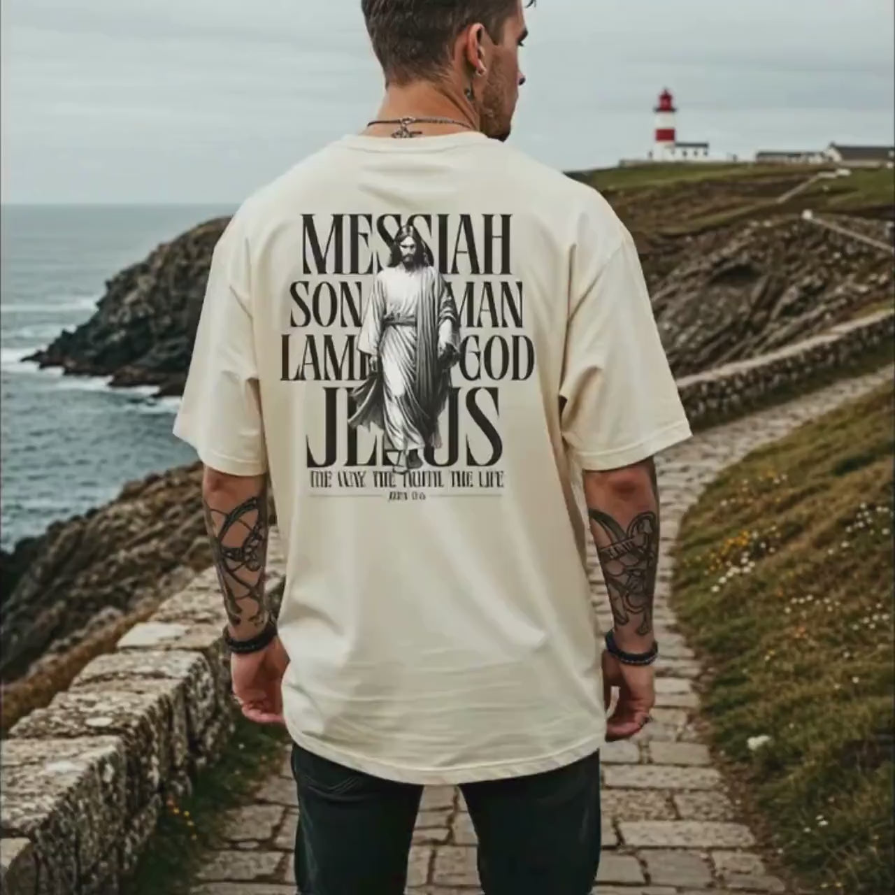 Mens Jesus Christian Tee, The Truth The Way and The Life Apparel, Mens Church apparel, Youth pastor gift, christian man t-shirt, Jesus Tee