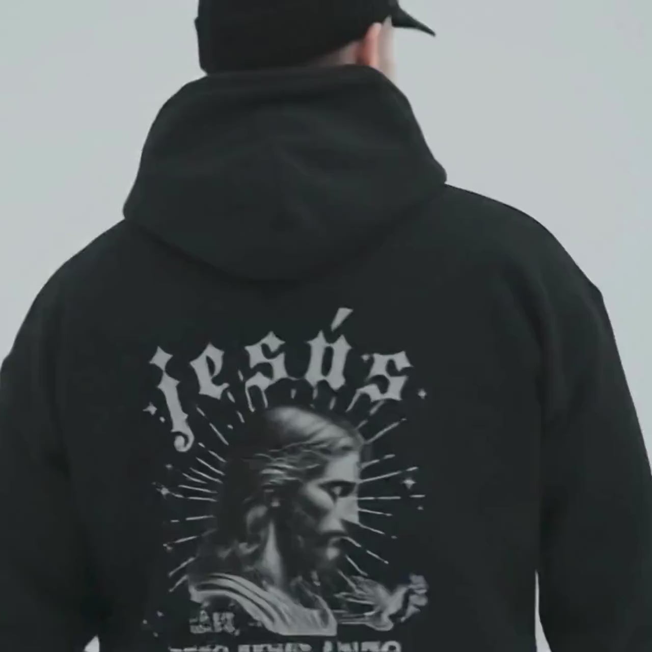 Spanish Jesus Hoodie, Spanish Religious Apparel, Juan 16:33, Jesus Es Amor, Spanish Christian Apparel