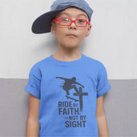 Skateboarding Faith Tee - Youth Short Sleeve T-shirt, Cool Graphic Tee for Kids, Skatewear for Teens, Perfect Gift for Young Skaters