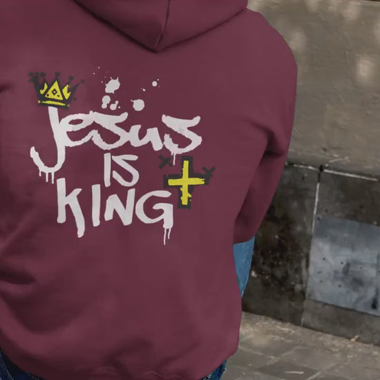 Jesus is King Hoodie, Christian Gift for Men, christian streetwear, Christian merch, christian hoodie, Jesus Hoodie, Men's Christian Hoodies