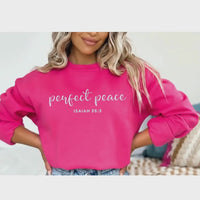 Christian Valentine Sweatshirt, Perfect Peace Isaiah 26:3 Sweatshirt, Christian Scripture Crewneck, Bible Verse Sweater, Trendy Christian
