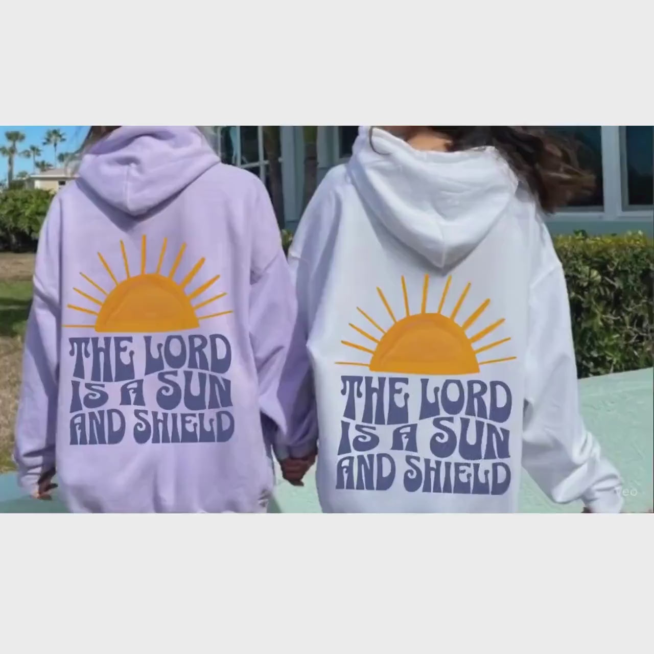 Psalm 84:11 Scripture Three-Panel Fleece Hoodie, Christian Inspirational Sweatshirt, Bible Verse Hoodie, Trendy Christian Apparel