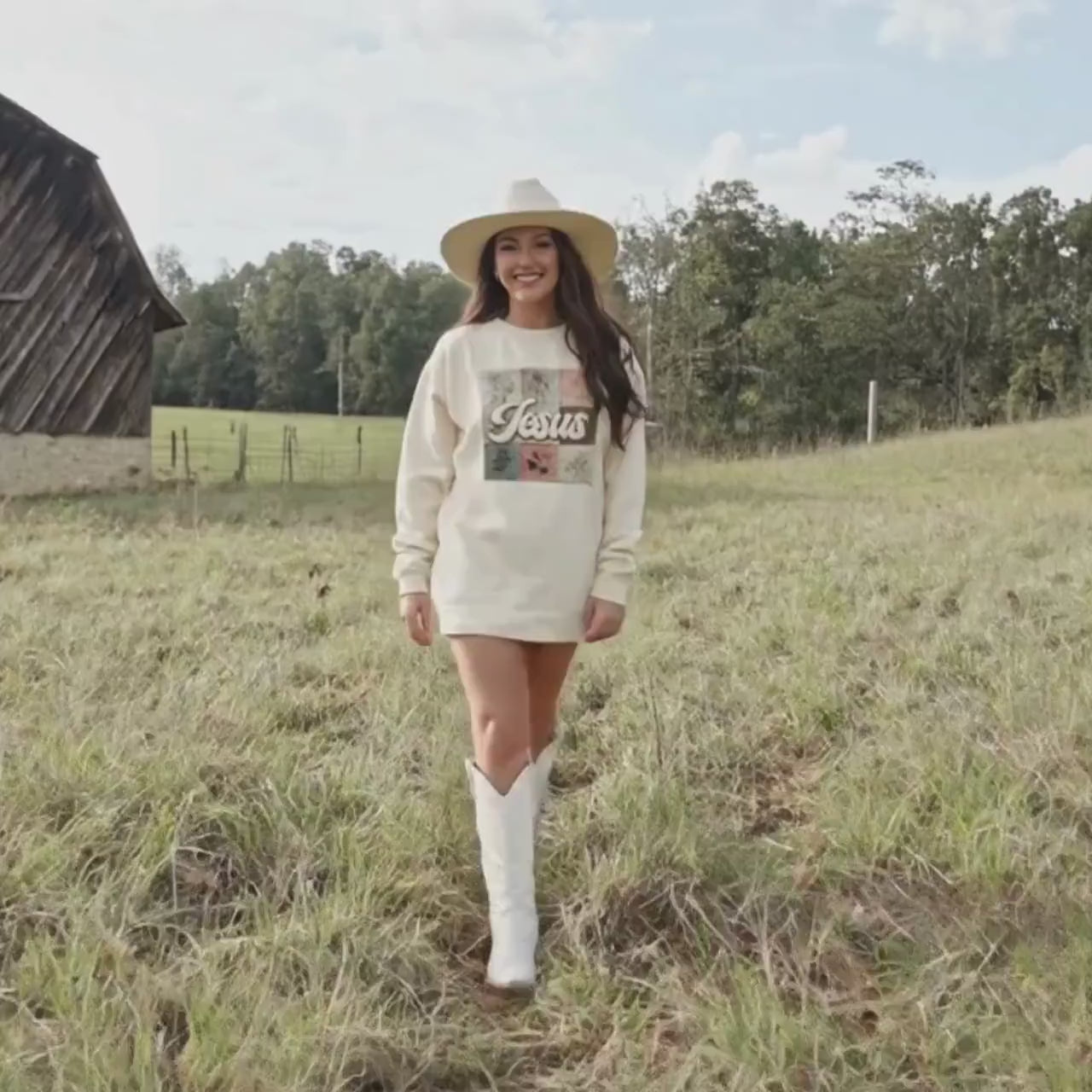 Jesus Faux Patchwork Comfort Colors Sweatshirt, Christian Comfort Colors Faux Patchwork Sweatshirt