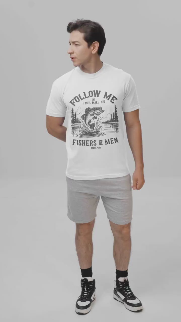 Christian Dad Shirt, Matt 4 19 Shirt, Yeshua Shirt, Jesus is King Merch, The Way the Truth the Life, Jesus Shirt, Mens Christian t shirt