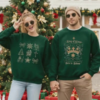 King of Kings Christmas Sweatshirt for Men Christian Crewneck, Trendy Christmas Sweater, Jesus Lover Gift, Worship Leader Gift for Pastor