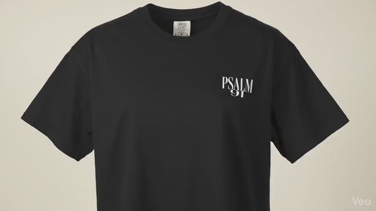 Psalm 91 Guardian Angel Shirt | Christian Graphic Tee | Faith Based Streetwear | Mench Christian Tee | Spiritual Warfare Christian Apparel