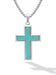 Turquoise Cross Pendant Necklace RTZN